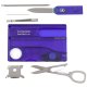 Daugiafunkcis įrankis-kortelė Victorinox SwissCard Lite, skaidri mėlyna