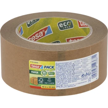 Popierinė pakavimo juosta Tesa 57180 ecoLogo, 50 m x 50 mm, ruda