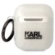 Karl Lagerfeld dėklas, skirtas Apple AirPods 1 / 2, skaidrus (Glitter)