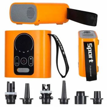 Elektrinė pompa SUP lentoms, 22 PSI, 140W, oranžinė/juoda