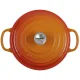 Le Creuset Signature apvalus ketaus puodas 22 cm, 3.3 l, oranžinis