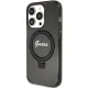 Guess dėklas iPhone 15 Pro telefonui su žiedu Ring Stand MagSafe, juodas