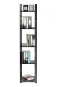 Modernhome LOFT medinė lentyna su metaliniu rėmu, 5 lentynos, juoda