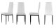ModernHome modernios valgomojo kėdės, 4 vnt., baltos