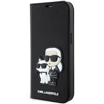 Karl Lagerfeld dėklas-knygutė iPhone 14 Pro telefonui, juodas