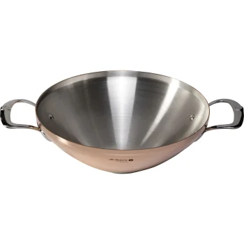 Wok keptuvė De Buyer Prima Matera 32 cm su stiklo dangčiu