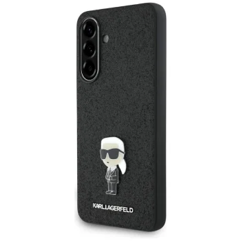 Karl Lagerfeld dėklas Samsung Galaxy A56 telefonui Fixed Glitter Ikonik Logo, juodas