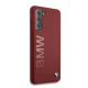 BMW dėklas Samsung Galaxy S21+ Silicone Signature Logo, raudonas