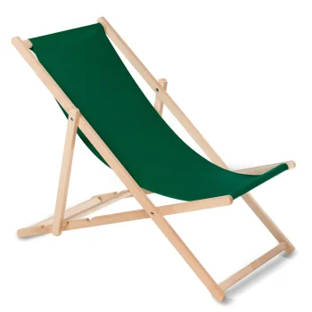 Greenblue GB183 Wooden Deck Chair, Dark Green