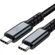 3mk Hyper Cable N-SERIES Thunderbolt 4 USB-C / USB-C laidas 1m 240W, juodas