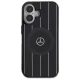 Mercedes dėklas iPhone 16 telefonui Double Layer Crossed Lines MagSafe, juodas
