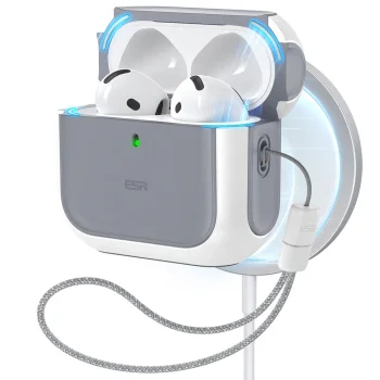 ESR Orbit HaloLock MagSafe dėklas Apple AirPods 4 ausinėms, baltas