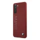 BMW dėklas Samsung Galaxy S21+ Silicone Signature Logo, raudonas