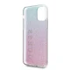 Guess iPhone 11 Pro Max dėklas Glitter Gradient, rožinis / mėlynas