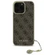 Guess 4G Charms dėklas iPhone 16 Pro telefonui, rudas