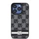 DKNY dėklas iPhone 15 Pro Max telefonui Leather Checkered Mono Pattern, juodas
