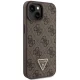 „Guess“ dėklas „iPhone 15 Plus“ telefonui „Crossbody 4G“, rudas