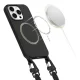 Dėklas iPhone 15 Pro telefonui Tech-Protect MagNecklace MagSafe, juodas