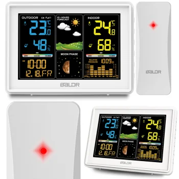 Baldr BD-907 Wireless Weather Station with Hygrometer, White