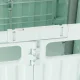 Sulankstomas pirkinių vežimėlis LUARO su dangčiu, 4 ratai, 45 l, žalias