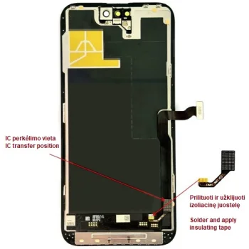 Ekranas telefonui iPhone 14 Pro Max, LTPO Soft OLED, 120 Hz, 6.69"