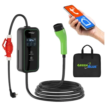 GreenBlue GB1100 Portable EV / PHEV Charger Type 2 11kW 6.8m