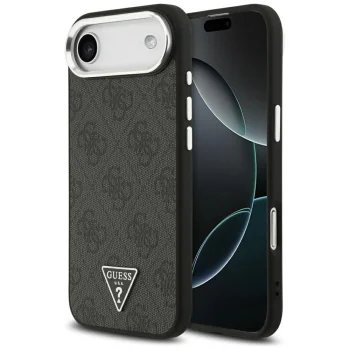 Guess dėklas iPhone 17 Air telefonui, 4G PU oda, juodas