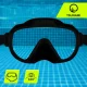 4Fizjo Tsunami Diving and Snorkeling Mask with Snorkel, Blue