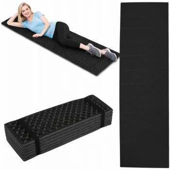 Folding Foam Camping Mat Thermal Hiking Sleeping Pad, Black