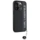Karl Lagerfeld dėklas iPhone 15 Pro Max Saffiano Rhinestones & Charm, juodas
