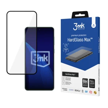 Apsauginis stiklas 3mk HardGlass Max Black telefonui Samsung Galaxy M55