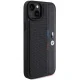 BMW Perforated Tricolor Line dėklas iPhone 15 Plus / 14 Plus, juodas