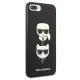 Karl Lagerfeld Saffiano Karl&Choupette dėklas iPhone 7 Plus / 8 Plus juodas