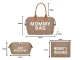 Mamos krepšys „Mommy Bag“ 3in1 su organizatoriumi ir kosmetine, rudas