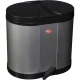 Wesco Eco-Double Bin rūšiavimo šiukšliadėžė su pedalu 2x15 l, sidabrinė