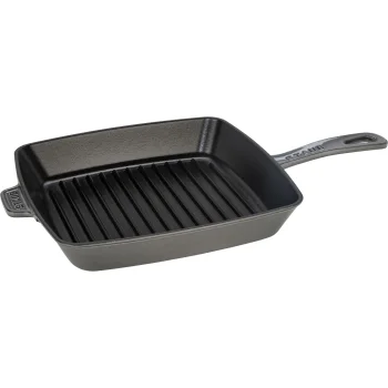 Staub ketaus grilio keptuvė 26 cm, indukcijai, grafito pilka