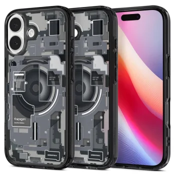 Spigen Ultra Hybrid Mag Zero One dėklas, skirtas Apple iPhone 17, juodas