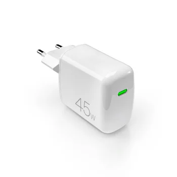 Sieninis įkroviklis Puro Super Mini 45W PD GaN USB-C - Baltas