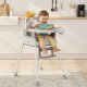 Maitinimo kėdutė Ecotoys 3-in-1, pilka