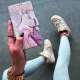 Tech-Protect Wallet Case for Samsung Galaxy A25 5G, Pink Marble