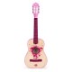 ECOTOYS didelė medinė gitara vaikams, 6 stygų, rožinė