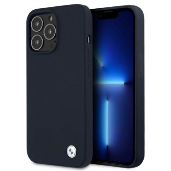 BMW Silicone Signature Case for iPhone 13 Pro Max - Navy Blue