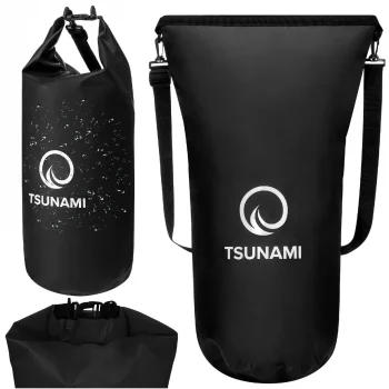 Vandeniui atsparus krepšys TSUNAMI Dry Bag 30 l, juodas