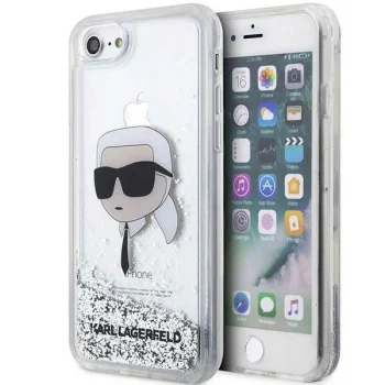 Karl Lagerfeld dėklas iPhone 7 / 8 / SE, sidabrinis
