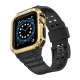 „Protect Strap Band“ dirželis su dėklu Apple Watch 42/44/45mm, juodas/auksinis