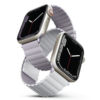 Uniq Revix magnetinis dirželis Apple Watch 42/44/45/49mm, alyvinis / baltas