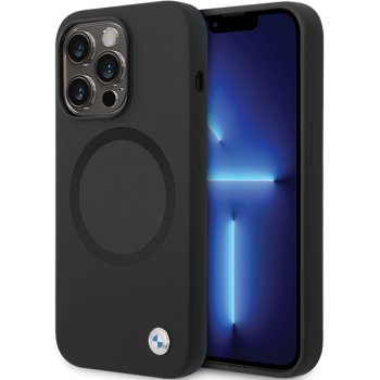 BMW iPhone 14 Pro Case Signature Liquid Silicone MagSafe, Black