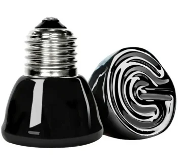 Infraraudonųjų spindulių šildymo lemputė terariumui 50W E27, juoda