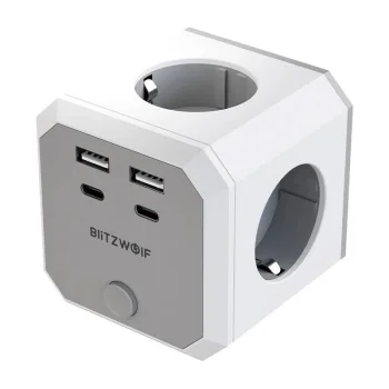 Šakotuvas-kubas BlitzWolf BW-EC2 8-in-1 (4x AC, 2x USB-A, 2x USB-C)