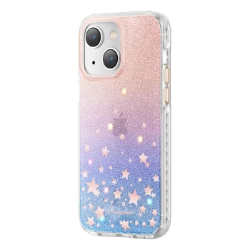 Kingxbar Heart Star dėklas telefonui iPhone 14 Plus su kristalais, Zodiac